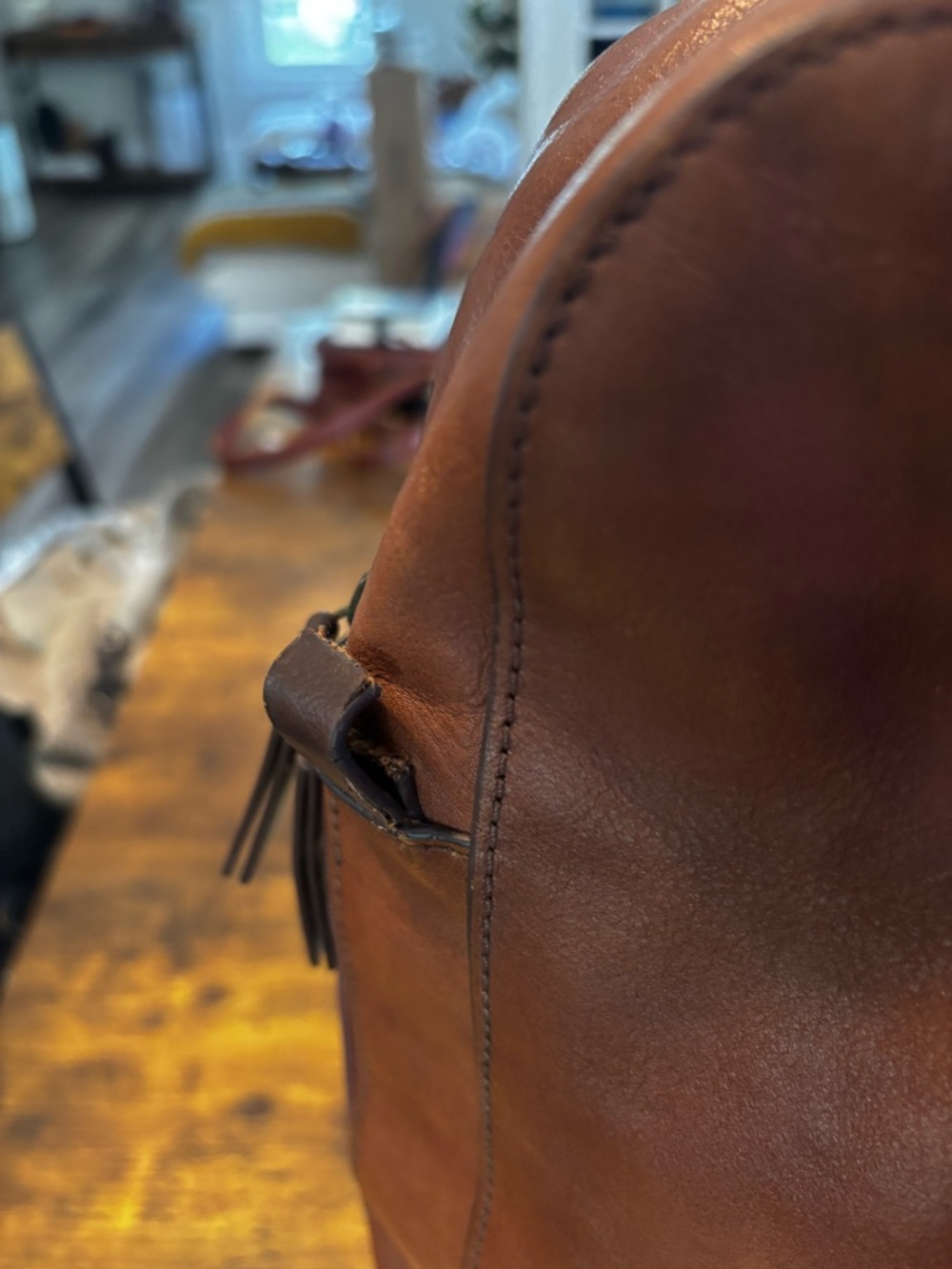 Fossil Brown Leather Satchel Carryall Weekender Bag - Picture 3 of 9